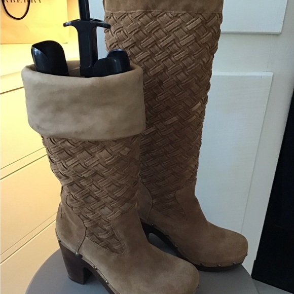 UGG Australia Tall Suede Basketweave Boots - Picture 9 of 9